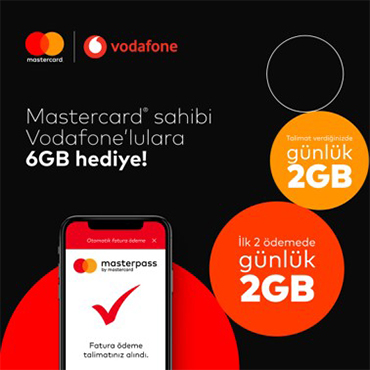DenizBank Mastercard'lı Vodafone aboneleri 6 GB hediye internet kazanıyor!